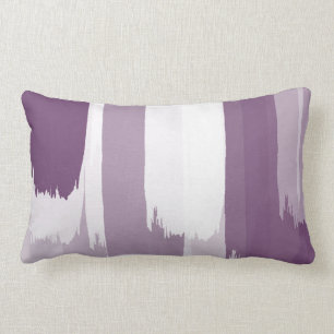 Lumbar Cojín decorativo Plum White Brushstrokes