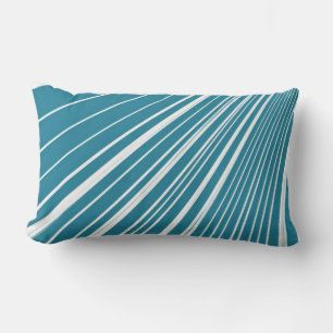 Lumbar Cojín Decorativo Raya Azul Acuático Blanco
