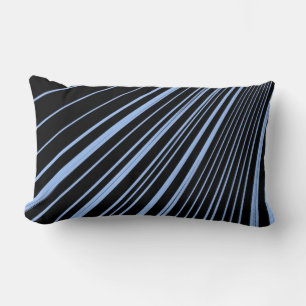 Lumbar Cojín Decorativo Raya Azul Negro