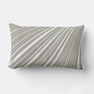 Lumbar Cojín Decorativo Raya Gris Blanco