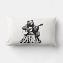 Lumbar Cojín decorativo Rectángulo de Guitarra Jugando Os