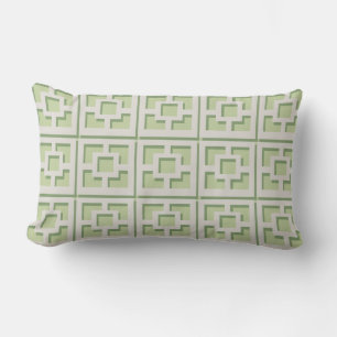 Lumbar Cojín decorativo Retro Green Trellis
