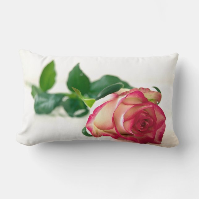 Lumbar Cojín decorativo Rosa único (Anverso)