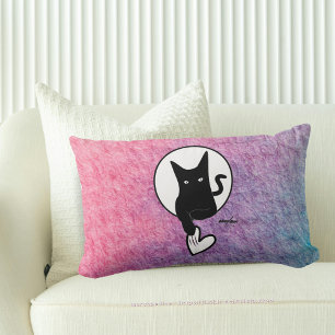 Lumbar Cojín decorativo rosado de Halloween del poeta Adi
