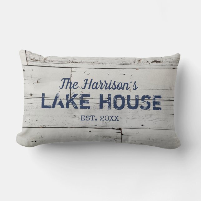 Lumbar Cojín decorativo Rústico de nombre familiar de Per (Anverso)