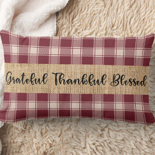 Lumbar Cojín decorativo Rústico Plaid Farmhouse
