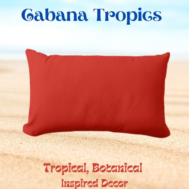 Lumbar Cojín decorativo Sólido Rojo/Naranja (Subido por el creador)