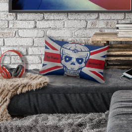 Lumbar Cojín decorativo Union Jack Skull