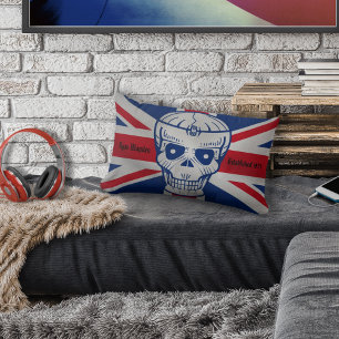 Lumbar Cojín decorativo Union Jack Skull