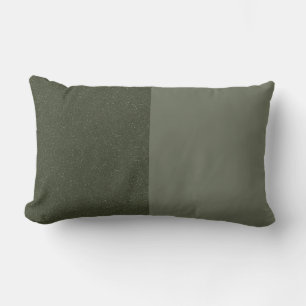 Lumbar Cojín decorativo Verde Moss de dos tonos - Diseño 