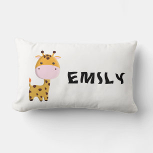 Lumbar "Cute Giraffe" Cojín decorativo infantil personali
