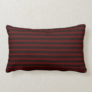 Lumbar Diseño de mosaico rojo/negro > Cojín decorativo co