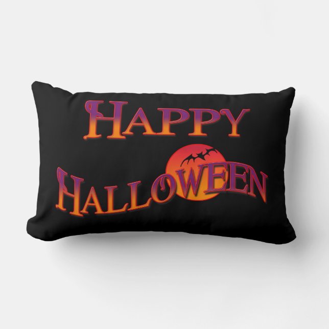 Lumbar Feliz Cojín decorativo de Halloween (Anverso)