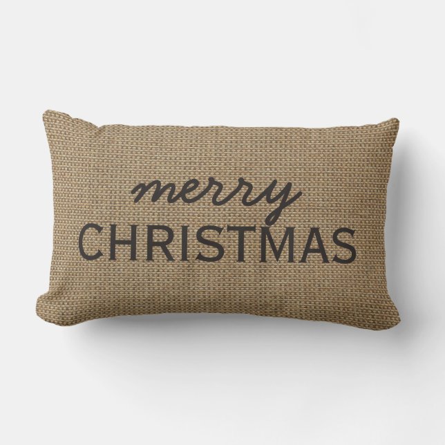 Lumbar Feliz Navidad, Personalizar Cojín decorativo (Anverso)