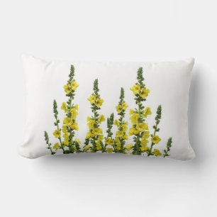 Lumbar Flores amarillas Cojín decorativo de país inversib