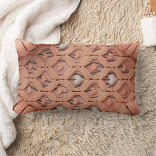 Lumbar Funda de cojín con patrón de tigre de ganchillo de