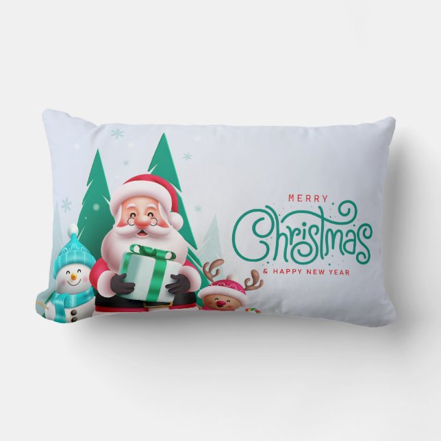 Lumbar Funda de cojín Feliz Navidad (Anverso)