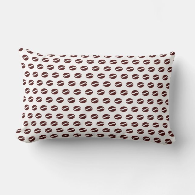 Lumbar Funky Coffee Beans Pattern Cushion Cojín decorativ (Anverso)