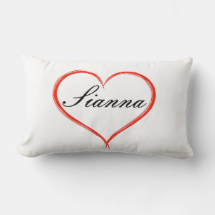 Lumbar HAMbyWG - Cojín decorativo - Corazón con nombre