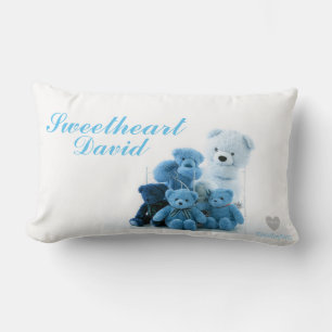 Lumbar HAMbyWG - Cojín decorativo - Osos de peluche azul