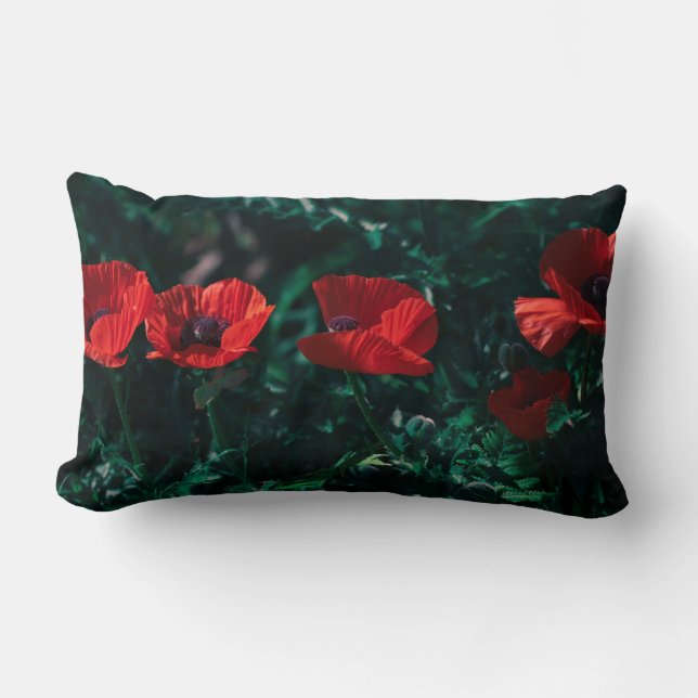 Lumbar Hermosa colmena de Cojín decorativo con flores de  (Anverso)