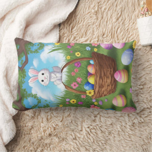 Lumbar Hippity Hop Bunny Cojín decorativo