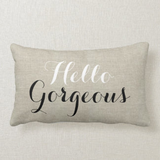 Lumbar Hola grandioso Cojín decorativo de aspecto de líne