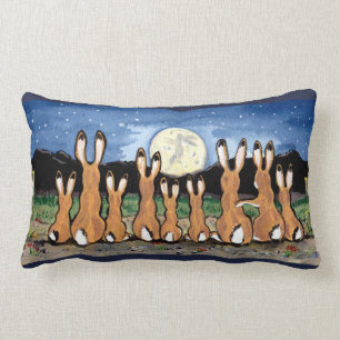Lumbar Jackrabbit Moon Southwestern Accent Cojín decorat