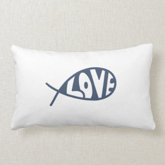 Lumbar Jesús Fish Love Cojín decorativo
