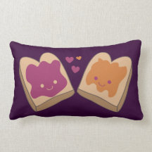 Kawaii PB&J Cojín decorativo Mojo americano