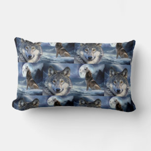 Lumbar Lobo Cojín decorativo-Yellowstone