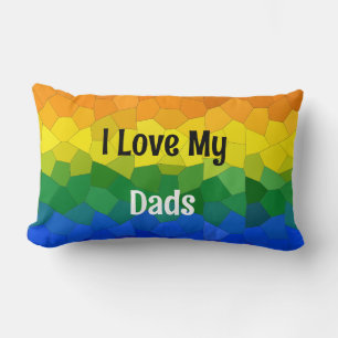 Lumbar Me encanta mi Cojín decorativo LGBTQ Rainbow