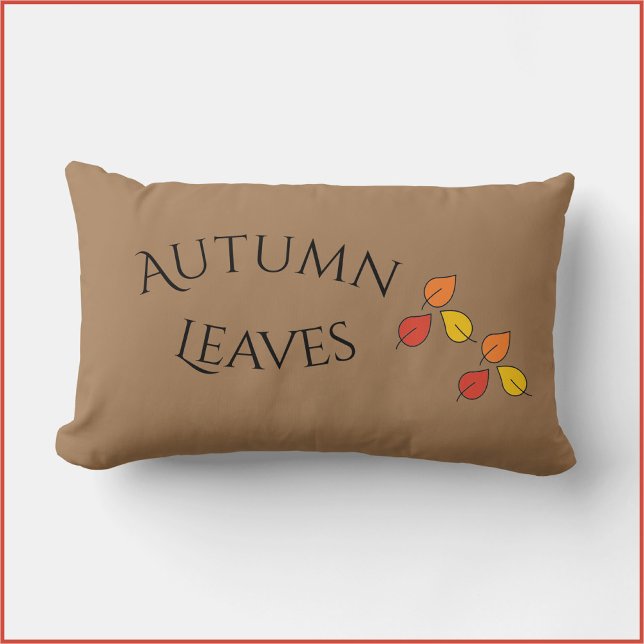 Lumbar Modern Brown Autumn Leaves Cojín decorativo (Subido por el creador)