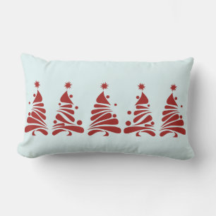 Lumbar NAVIDAD ÁRBOLES Cojín decorativo Retro Rojo