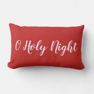 Lumbar O Cojín decorativo Rojo De Noche Santa