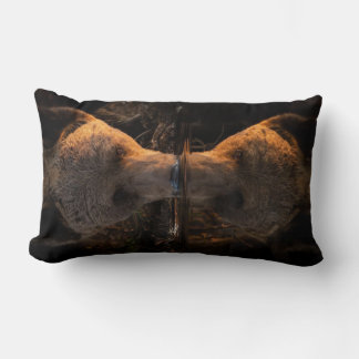Lumbar Oso marrón sediento en el Cojín decorativo de la c