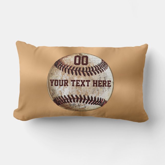Lumbar personalizado de la almohada del béisbol (Anverso)