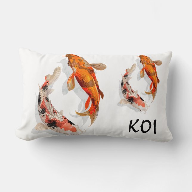 Lumbar Pescado Cojín decorativo-KOI (Anverso)