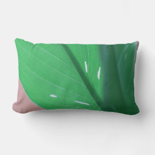 Lumbar Planta verde pálida deja Cojín decorativo Cushion