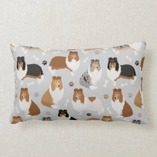 Lumbar Ruda Collie Paws and Bones Cojín decorativo