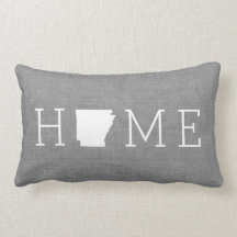 Rústico Cojín decorativo de Estado de Arkansas en 