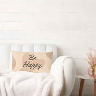 Lumbar Sé feliz Cojín decorativo"
