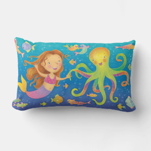 Lumbar Sirena de baile y Cojín decorativo de pulpo