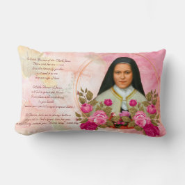 Lumbar St. Therese el pequeño Cojín decorativo de flores