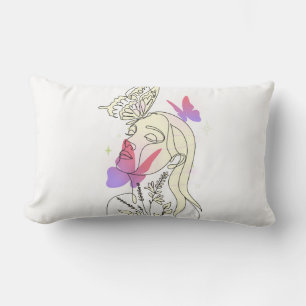 Lumbar Sueño de mariposa - Cojín decorativo artístico