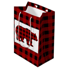 Lumberjack Bolsa de regalo para el patrón de oso d