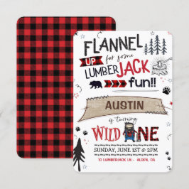 Lumberjack Invitación de cumpleaños Buffalo Pavime