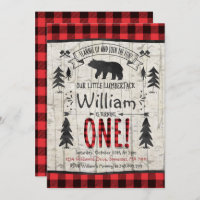 Lumberjack Invitación de cumpleaños Fiesta Lumberj