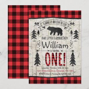 Lumberjack Invitación de cumpleaños Fiesta Lumberj