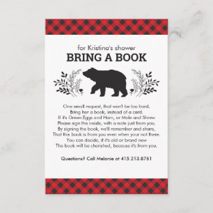 Lumberjack Trae una tarjeta de gabinete Baby Showe